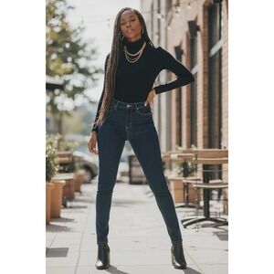 NWT MICHAEL KORS Women's Skinny Jeans Dark Wash Size 4 Button Fly "Skinny"